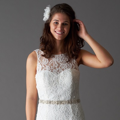 Brautmode kaufen günstig Schweiz Brautkleid mit Spitze schlicht