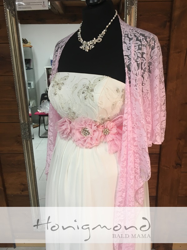 Schwanger Brautkleid ivory Träger