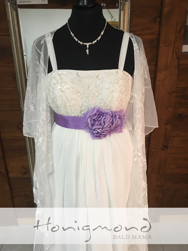 Schwanger Brautkleid ivory Träger