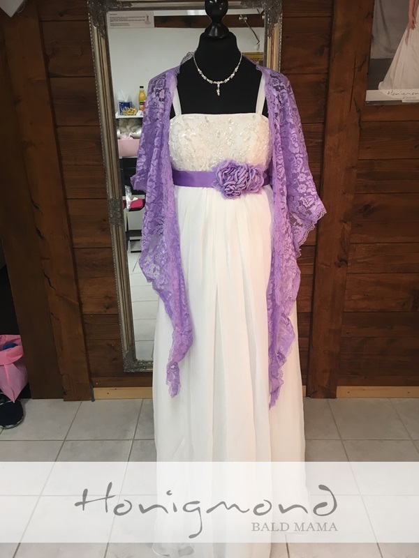 Schwanger Brautkleid ivory Träger