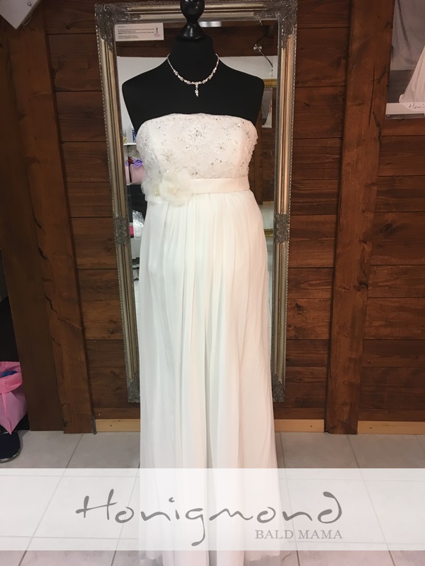 Schwanger Brautkleid ivory Träger