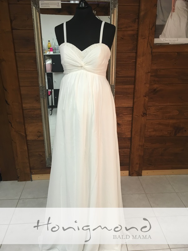 Schwanger Brautkleid ivory Träger