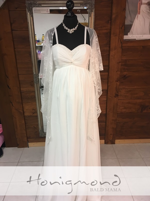 Schwanger Brautkleid ivory Träger