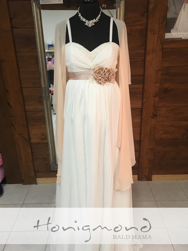 Schwanger Brautkleid ivory Träger
