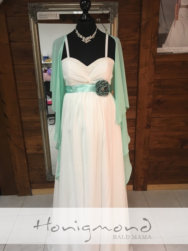 Schwanger Brautkleid ivory Träger