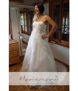 Schwangerschafts-Brautkleid ivory Chiffon