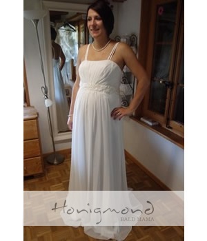 Schwanger Brautkleid ivory Träger